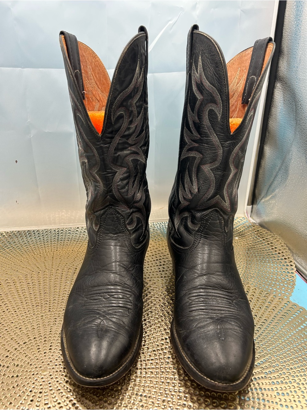 Rare Nocona bullhide Texas cowboy boots men 8